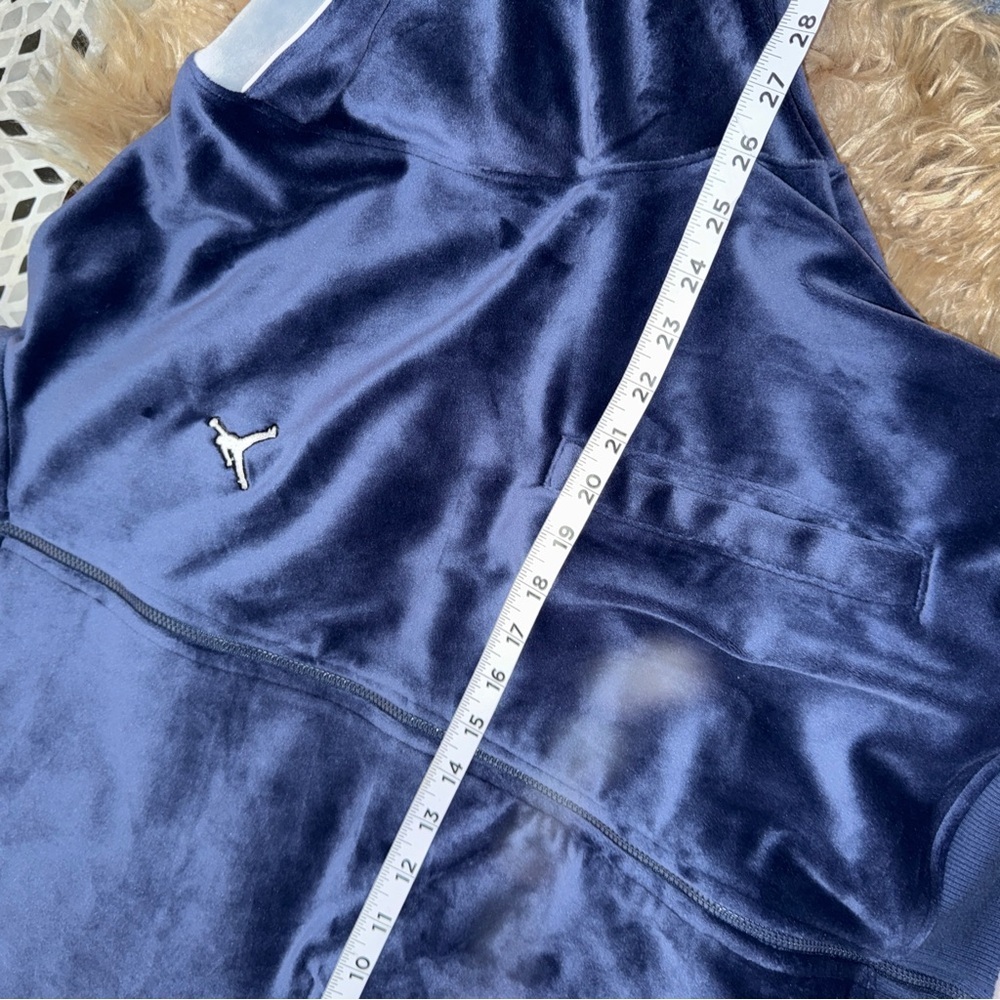 Nike Jordan Flight Women's Velour Jacket, oversized, sweatshirt full zip M NAVY​ - Picture 12 of 16